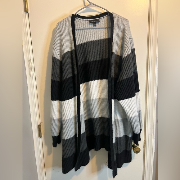Lane Bryant Sweaters - Lane Bryant Knit Striped Cardigan Sweater